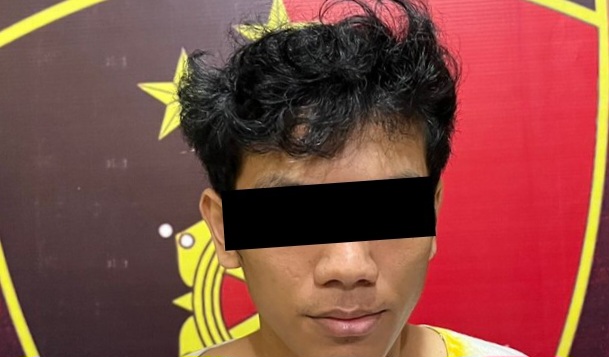 Uday, tersangka penganiayaan terhadap IRT di Metro, Lampung usai ditangkap, Selasa 3 September 2024.
