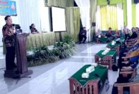 Pj Bupati Pringsewu Marindo Kurniawan saat memberikan arahan, Kamis 5 September 2024.