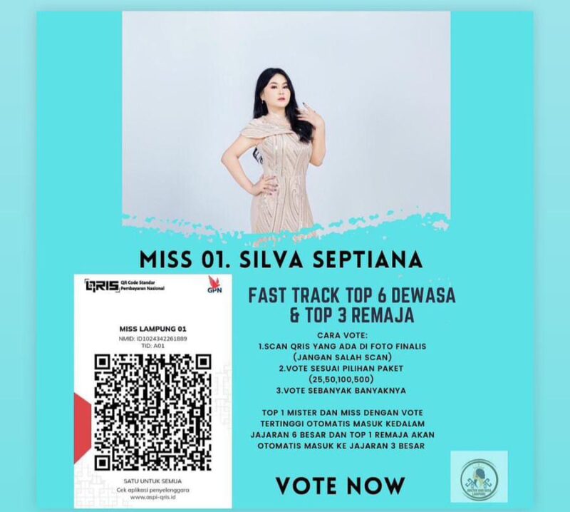 Silva Septiana Finalis Miss Lampung 2024.