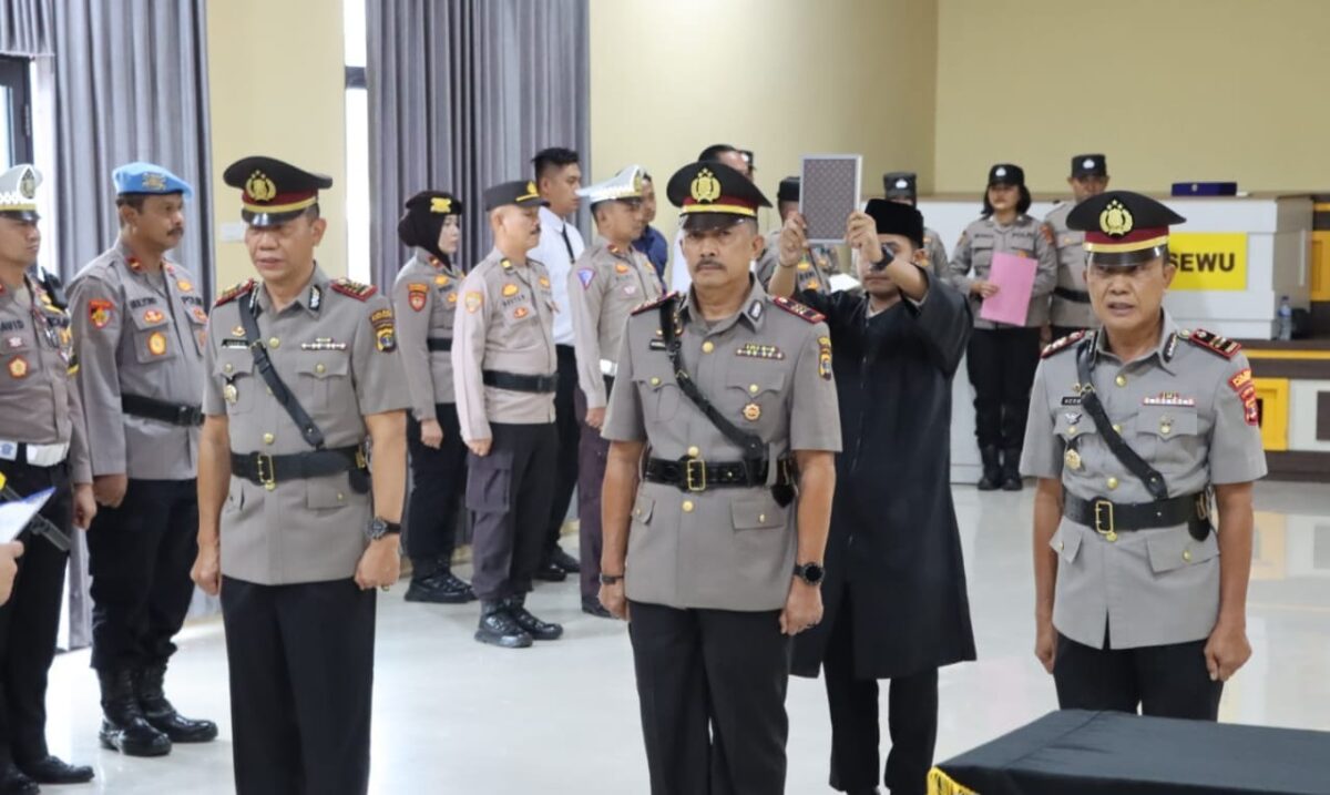 Sertijab Kapolsek Gading Rejo dan Pengukuhan Kasat Intelkam Polres Pringsewu, Senin 9 September 2024.
