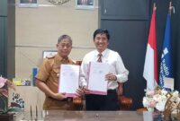 Foto bersama usai Perjanjian Kerja Sama (PKS) di ruang Kepala Stasiun RRI Bandar Lampung kemarin Senin 9 September 2024.