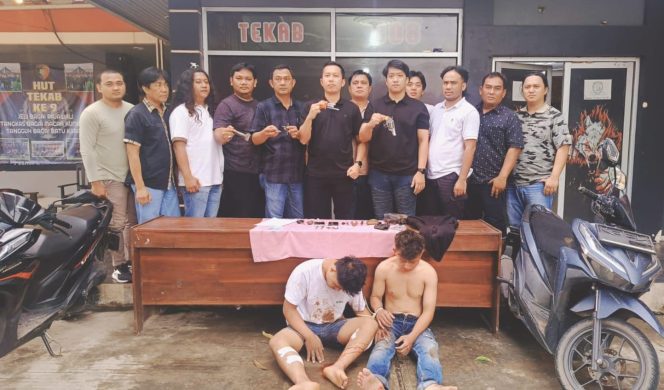 
 Dua tersangka Curanmor yang dilumpuhkan Polres Lampung Tengah, Selasa 10 September 2024.