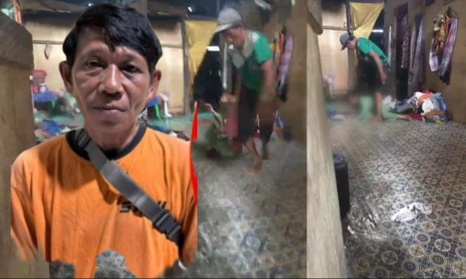 
 Kolase foto aksi kekerasan terhadap anak perempuan yang viral di media sosial dan pelaku yang ditangkap polisi.