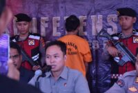 Kasat Reskrim Polres Bulukumba Sulawesi Selatan saat menyampaikan perkembangan kasus penganiayaan anak dibawah umur, Rabu 11 September 2024.