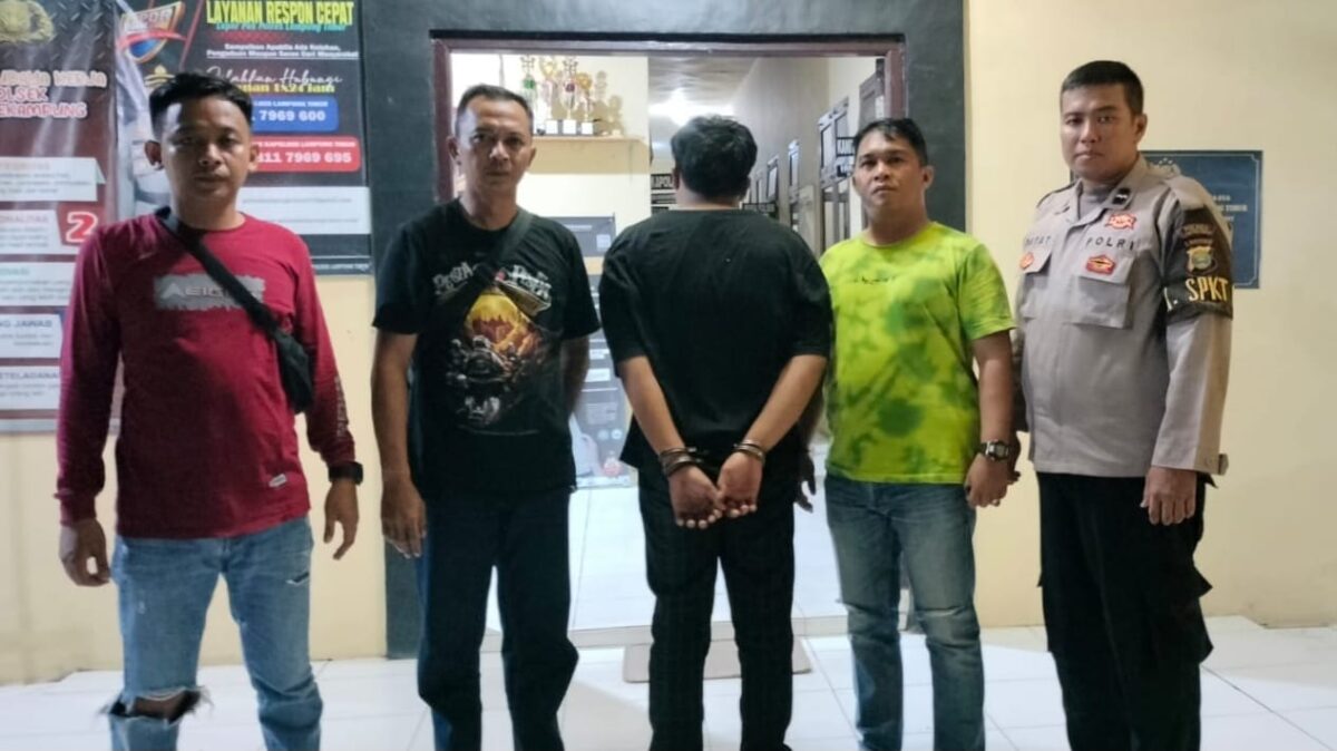 Tersangka setelah ditangkap Polsek Sekampung, Lampung Timu, Kamis 12 September 2024.