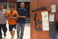 Tersangkaa Curanmor dan alat kejahatan yang digunakannya.