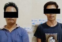 Kedua pelaku Curanmor yang ditangkap Polsek Rumbia, Lampung Tengah.