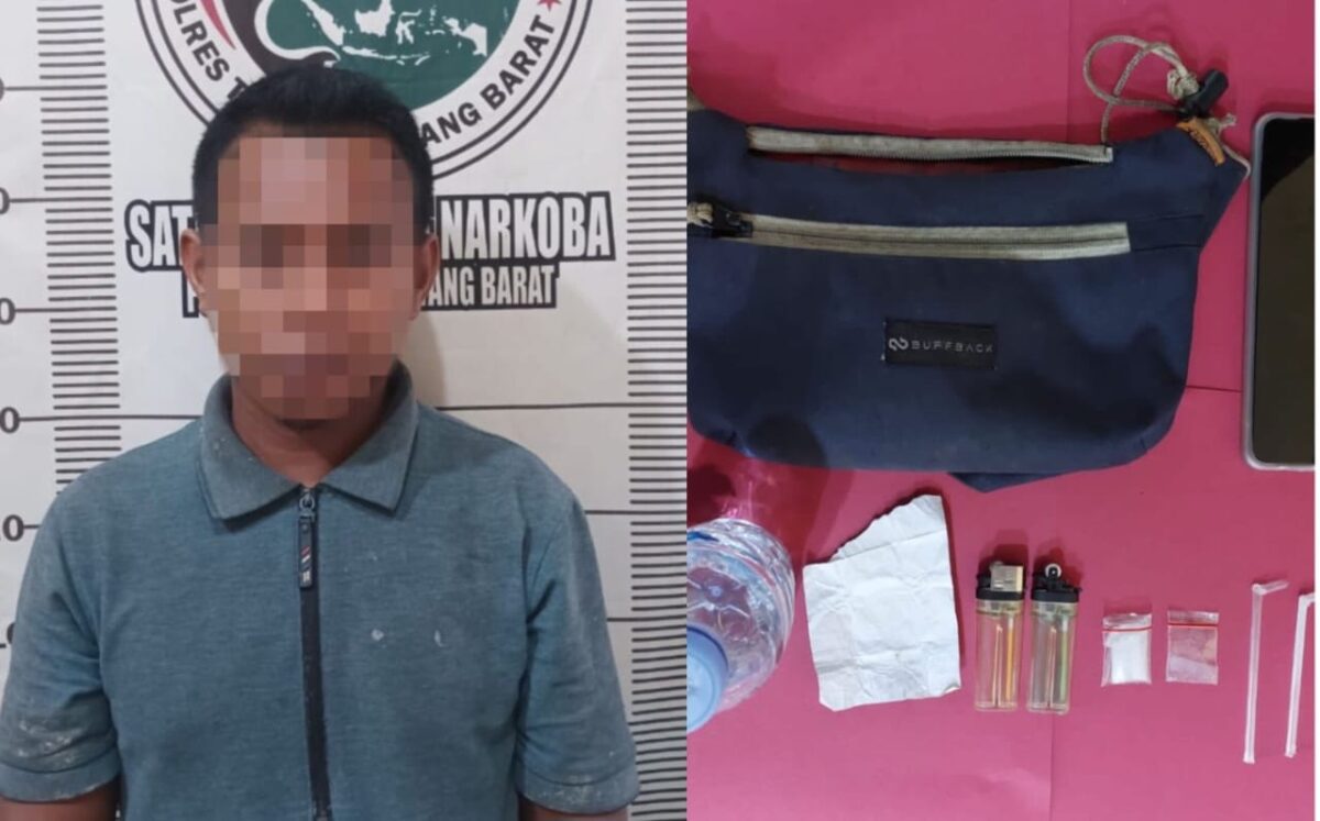 Tersangka dan barang bukti yang diamankan Polres Tulang Bawang Barat.