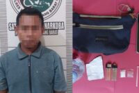 Tersangka dan barang bukti yang diamankan Polres Tulang Bawang Barat.