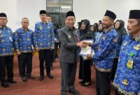 Pelantikan dan Pengangkatan Jabatan Fungsional Guru Ahli Pertama oleh Pj Sekda Tanggamus, Selasa 17 September 2024.