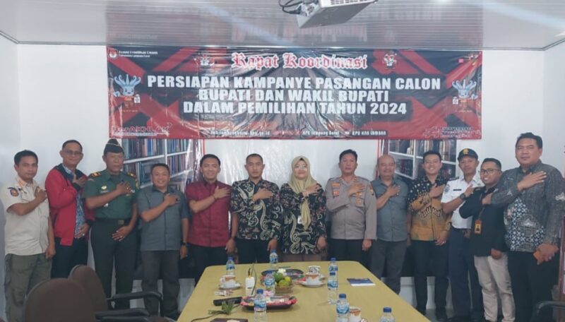Rakor persiapan kampanye KPU Lampung Barat, Sabtu 21 September 2024.