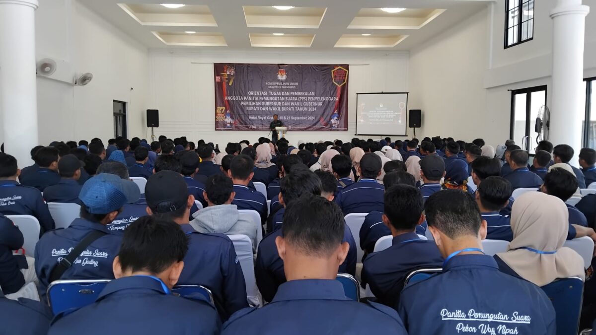 Orientasi dan Pembekalan PPS oleh KPU Tanggamus di Hotel Royal Gisting, Sabtu 21 September 2024 | Herdi/Media Prioritastv.com.
