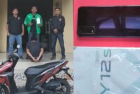 Tersangka YS dan barang bukti yang diamankan Polsek Wonosobo, Minggu 22 September 2024.