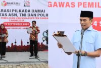 Deklarasi pasangan calon Bupati dan Wakil Bupati Tanggamus Tahun 2024 di Lapangan Pemkab Tanggamus, Selasa 24 September 2024 | Herdi/Media Prioritastv.com