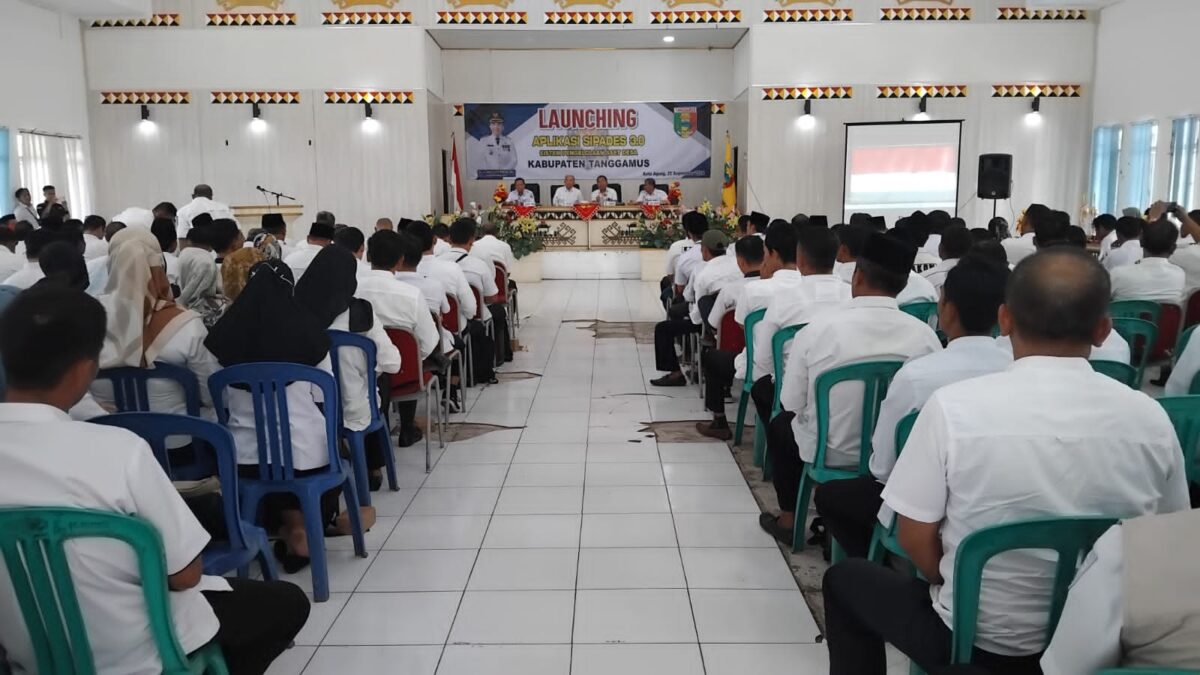 Pj Bupati Tanggamus saat membuka peluncuran SIPADES 3.0 di GSG Islamic Center Kota Agung, Rabu 25 September 2024 | Herdi/Media Prioritastv.com.
