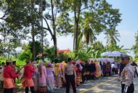 Pengamanan kegiatan adat Marga Buay Belungu di Pekon Umbul Buah, Kota Agung Timur, Tanggamus, Rabu 25 September 2024.