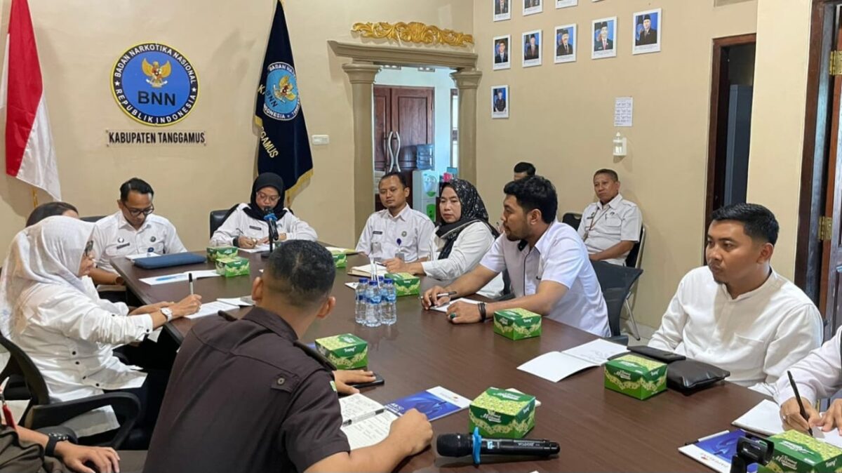 Rapat perencanaan balai rehabilitasi Narkoba di BNN Kabupaten Tanggamus, Rabu 25 September 2024.