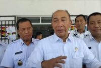 Pj Bupati Tanggamus Mulyadi Irsan saat memberikan keterangan usai luncurkan SIPADES 3.0 di GSG Islamic Center, Kota Agung, Rabu 25 September 2024 | Herdi/Media Prioritastv.com.