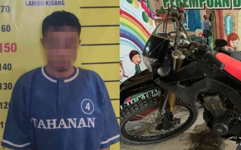 Tersangka BA dan barang bukti yang berhasil diamankan Polisi.