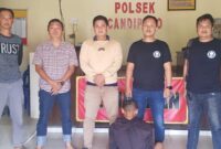Tersangka saat diamankan di Polsek Pasir Sakti, Lampung Timur.