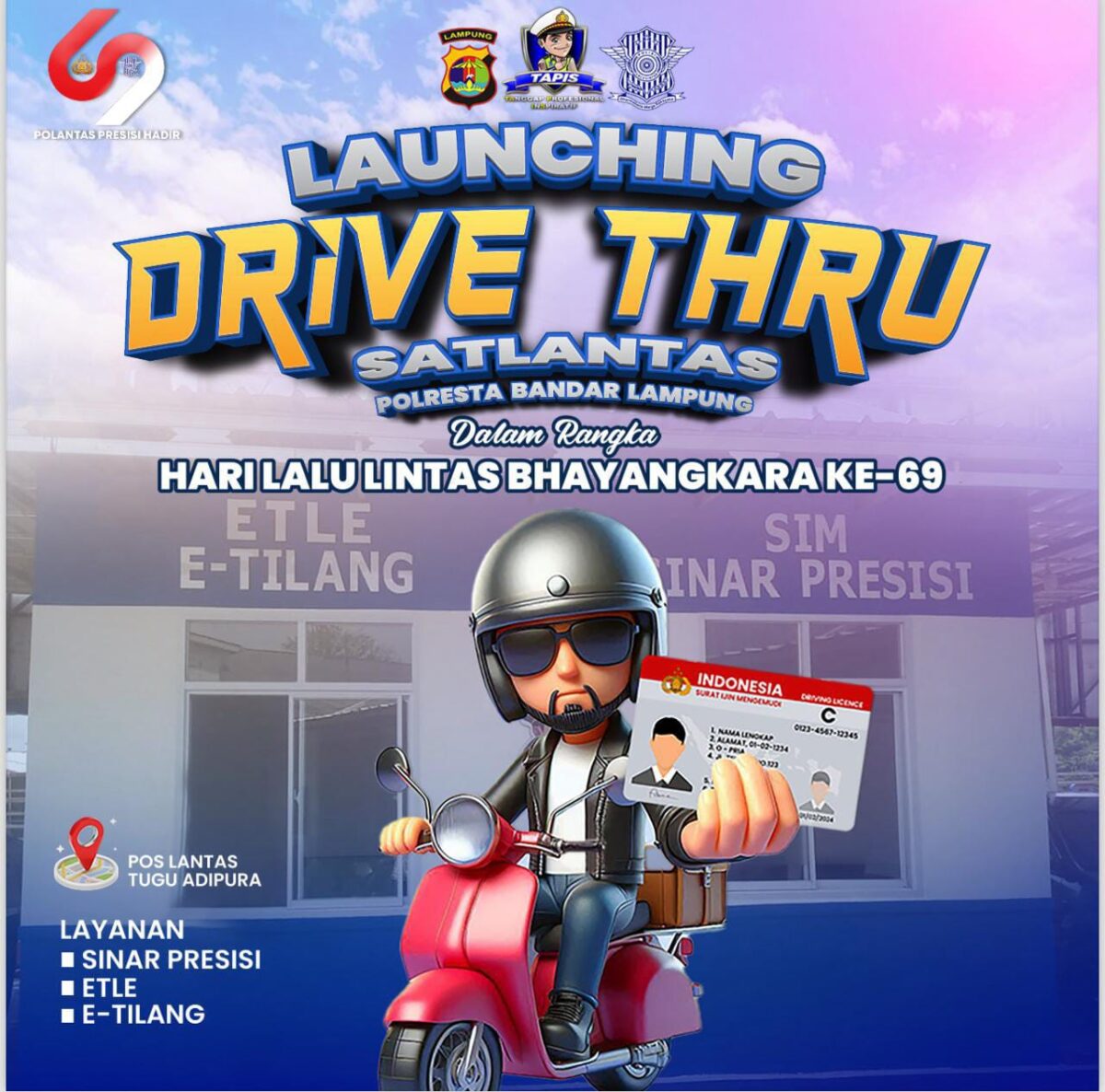 Launcing Drive Thru Polresta Bandar Lampung.
