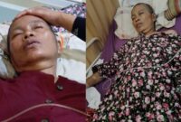 Kondisi Masriyah, seorang warga Dusun Way Kamal, Pekon Negeri Ratu, Kota Agung, berjuang melawan penyakit kanker payudara dirawat di RS Mitra Husada, Pringsewu, Kamis 26 September 2024.