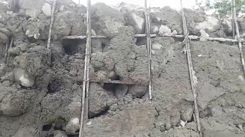 Terlihat kualitas proyek Bendung Cekdam di Kali Banding, BNS, Tanggamus tak sesuai spektek, Minggu 29 September 2024 | Edi Hidayat/Media Prioritastv.com.