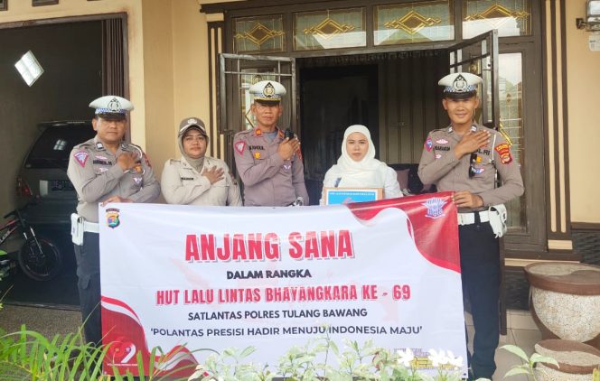 
 Sambut HUT Lalu Lintas Bhayangkara Ke-69, Polres Tulang Bawang Gelar Anjangsana