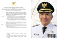 Kolase foto Keputusan Kemenkeu Nomo 353 Tahun 2024 dan Pj Bupati Tanggamus, Mulyadi Irsan | Herdi/Media Prioritastv.com.