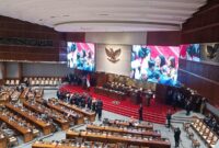 Pelantikan Anggota DPR-RI di Senayan, Jakarta, Selasa 1 Oktober 2024.