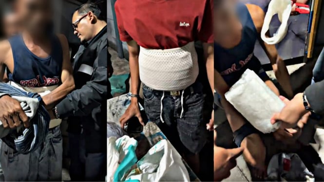 Kolase foto penangkapan PMI asal Malasysia, Sabtu 26 Oktober 2024.