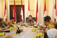 Rapat Kesiapan Kunker Pj Gubernur Lampung Samsudin di Kantor Gubernur, Senin 30 September 2024.