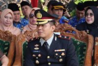 Wakapolres Tanggamus Kompol Made Silpa Yudiawan saat menghadiri Upacara Hari Kesaktian Pancasila di Lapangan Pemkab Tanggamus, Selasa 1 Oktober 2024.