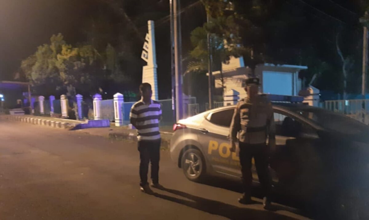 Pengamanan Polsek Kota Agung di Area Islamic Center, Rabu 2 Oktober 2024.