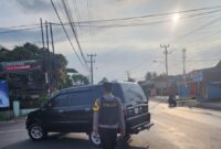 Pengamanan jam rawan pagi oleh personel Polsek Talang Padang, Tanggamus, Kamis 3 Oktober 2024.