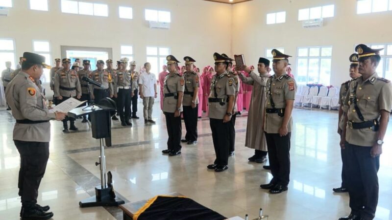 Sertijab sejumlah pejabat di Polres Lampung Tengah, Selasa 15 Oktober 2024.