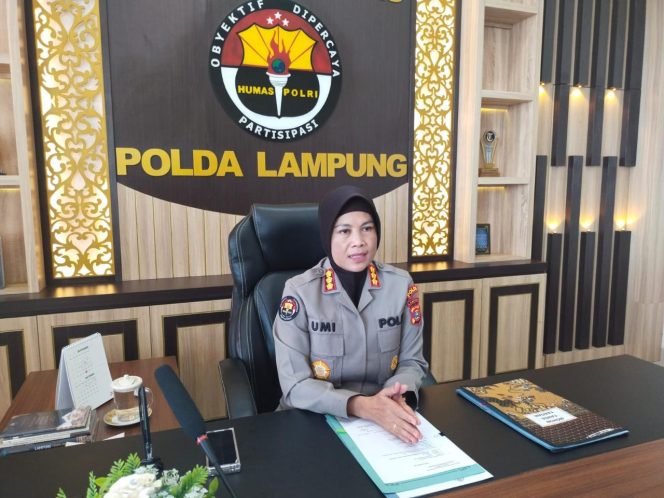 
 Kabid Humas Polda Lampung Kombes Pol Umi Fadilah Astutik S.Sos.S.I.k.M.Si. Foto : Bidhumas Polda Lampung. 