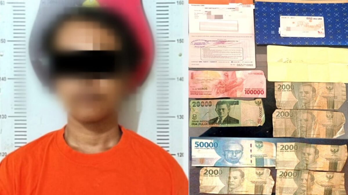 Tersangka dan barang bukti yang berhasil diamankan Polsek Blambangan Umpu Way Kanan.