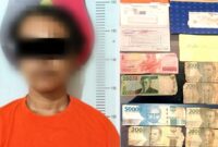 Tersangka dan barang bukti yang berhasil diamankan Polsek Blambangan Umpu Way  Kanan.