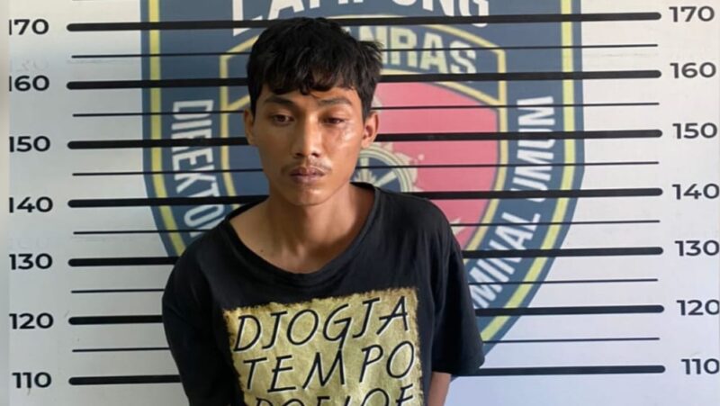 Tersangka pencurian besi bantalan Tol Bakauheni.