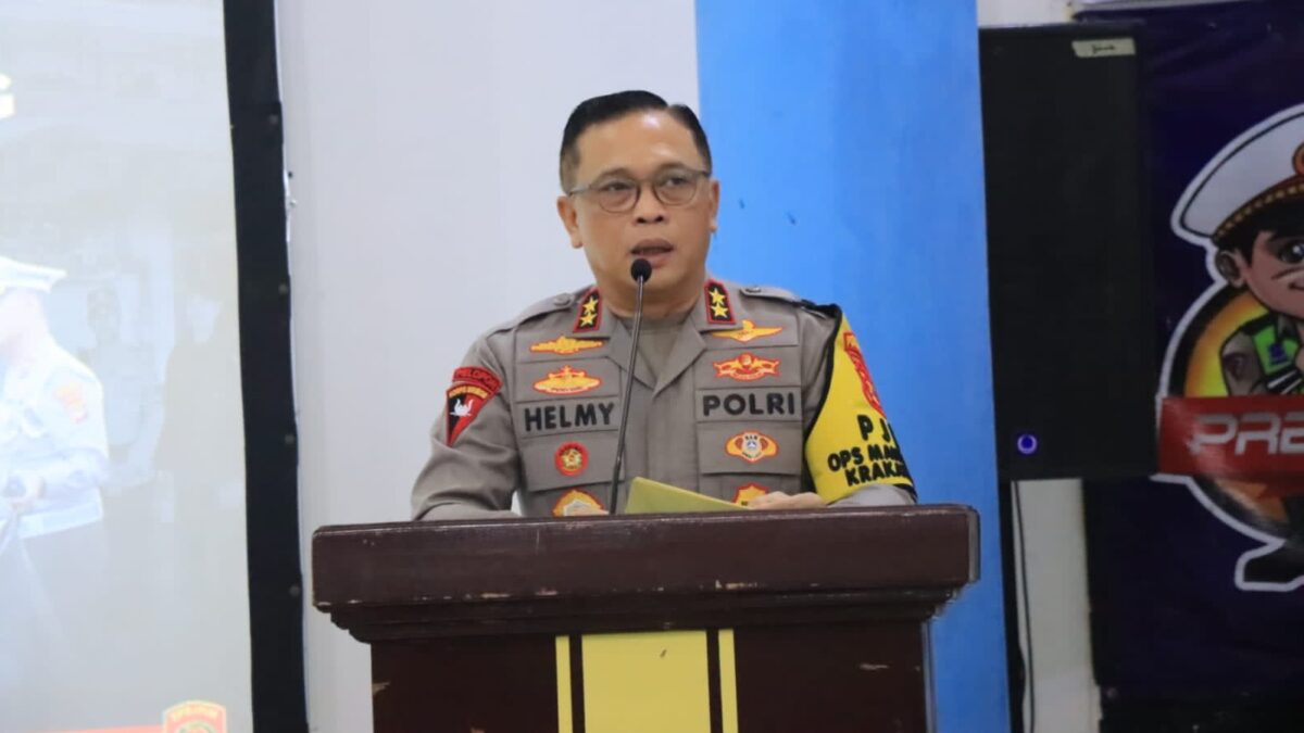 Kapolda Lampung Irjen Pol Helmy Santika saat memberikan sambutan.