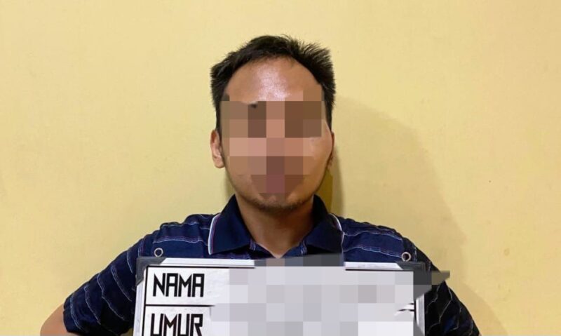Tersangka Fadlulrohman yang ditangkap Polresta Bandar Lampung.