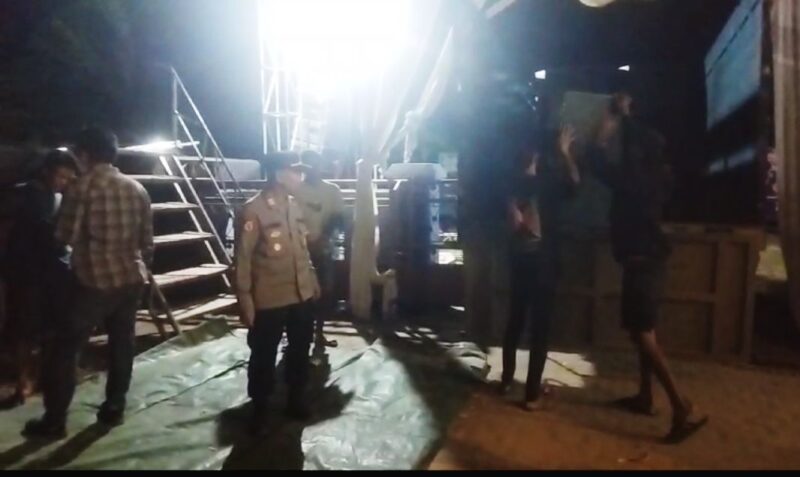 Pembubaran orgen tunggal di Lampung Tengah.