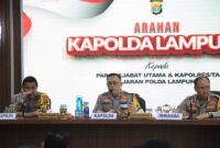 Kapolda Lampung saat menyampaikan kurikulum baru di SPN Polda Lampung, Rabu 30 Oktober 2024.