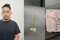Kolase foto tersangka dan barang bukti yang diamankan polisi | Dok. Polres Pesisir Barat.