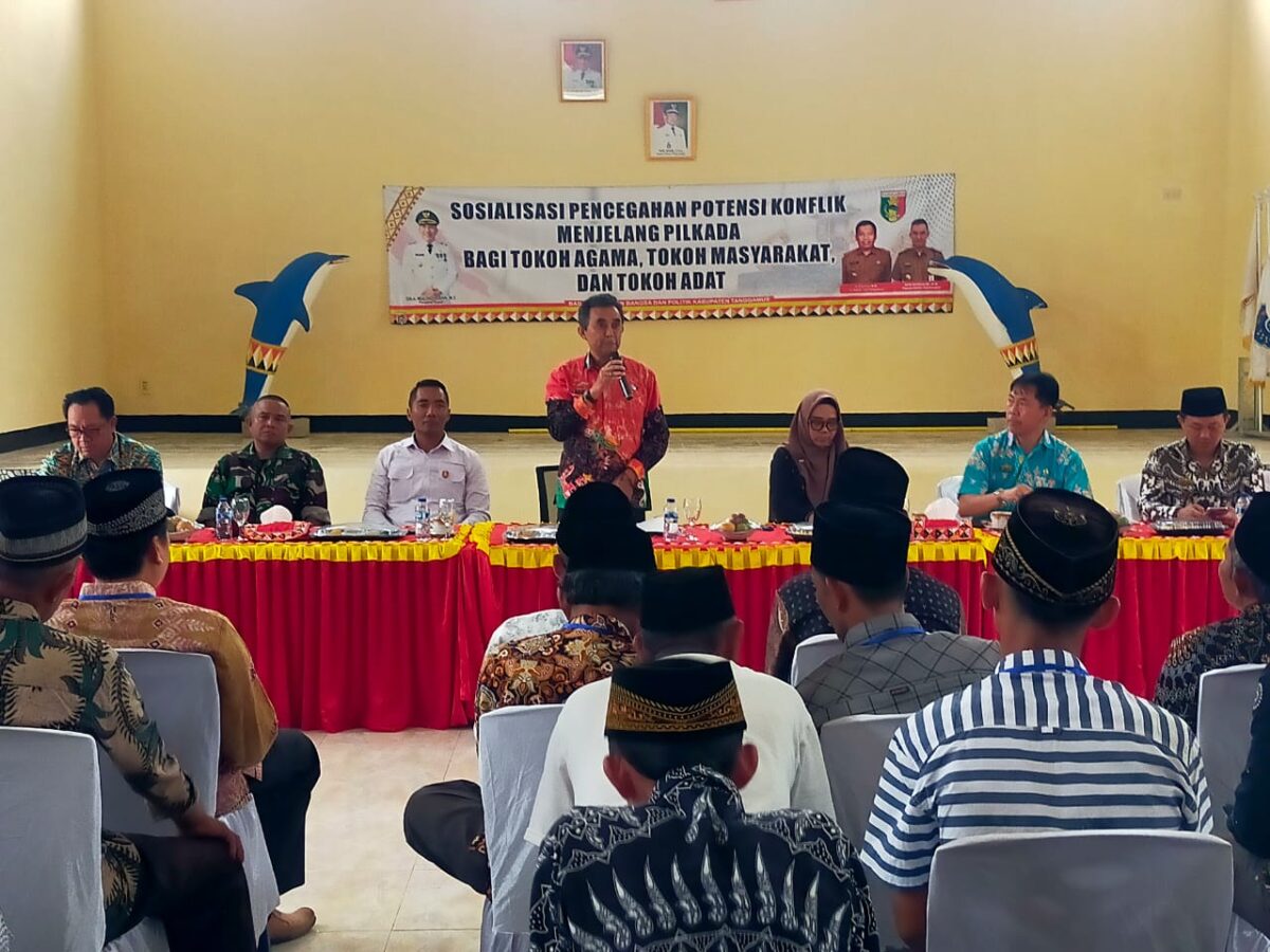 Sosialisasi pencegahan konflik Pilkada Tanggamus, Kamis 31 Oktober 2024.