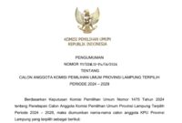Pengumuman KPU RI.