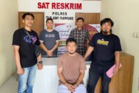 Tersangka Pencabulan Pelajar Tulang Bawang Lampung setelah ditangkap polisi, Minggu 20 Oktober 2024.