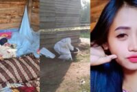 Kolase foto kamar rumah korban, police line dan korban semasa hidupnya.