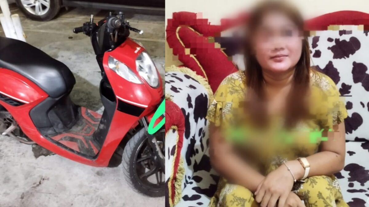 Barang bukti sepeda motor dan tersangka yang berhasil ditangkap Polres Pesisir Barat Lampung.